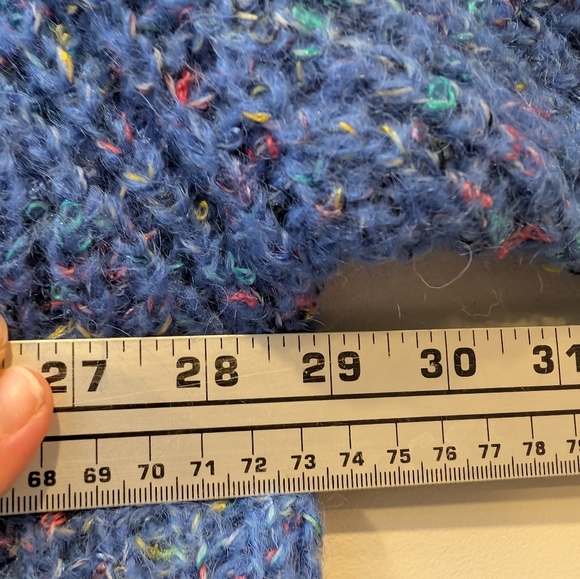 Vintage Jacque & Koko Oversized Blue Colourful Knit Sweater Womens 2XL/3XL - Picture 9 of 9